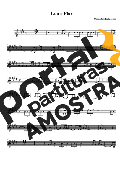 Oswaldo Montenegro  partitura para Saxofone Tenor Soprano (Bb)