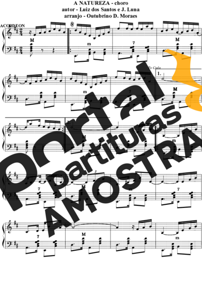 Outubrino Domingos de Moraes  partitura para Acordeon