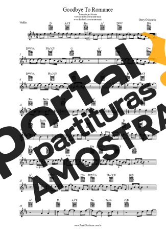 Ozzy Osbourne  partitura para Violão