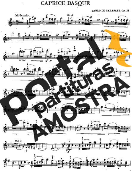 Pablo de Sarasate  partitura para Violino