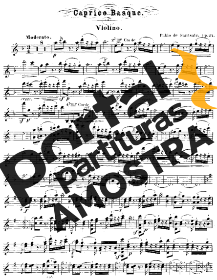 Pablo de Sarasate  partitura para Violino