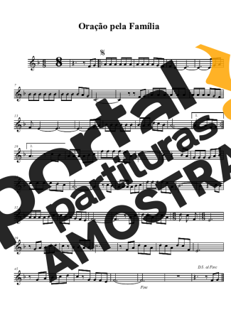 Padre Zezinho Oração Pela Família partitura para Clarinete (Bb)