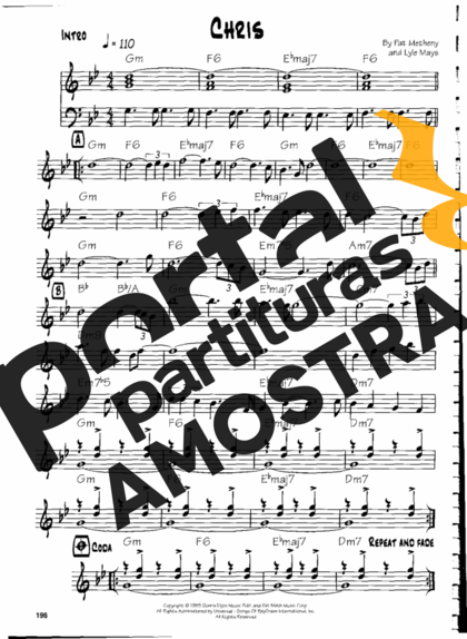Pat Metheny  partitura para Guitarra