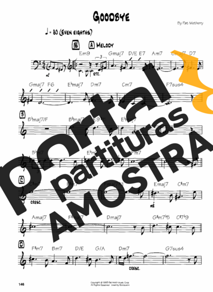 Pat Metheny  partitura para Guitarra
