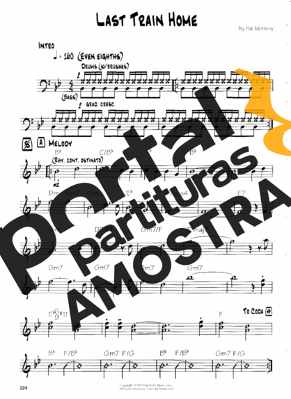 Pat Metheny Last Train Home partitura para Guitarra