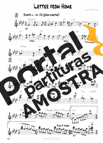 Pat Metheny  partitura para Guitarra