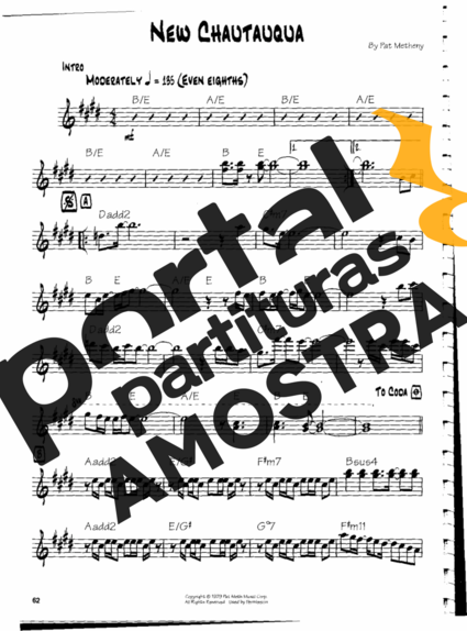 Pat Metheny  partitura para Guitarra