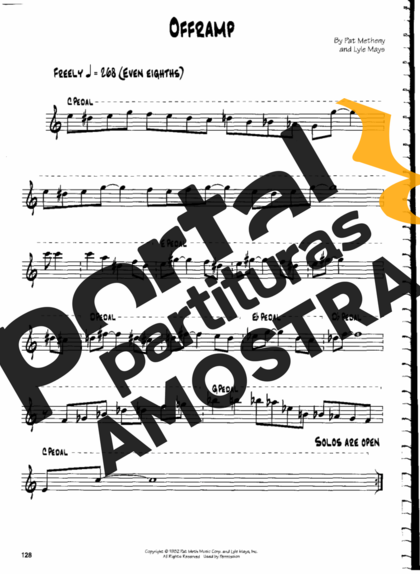 Pat Metheny Offramp partitura para Guitarra