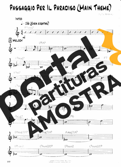 Pat Metheny Passagio Per Il Paradiso partitura para Guitarra