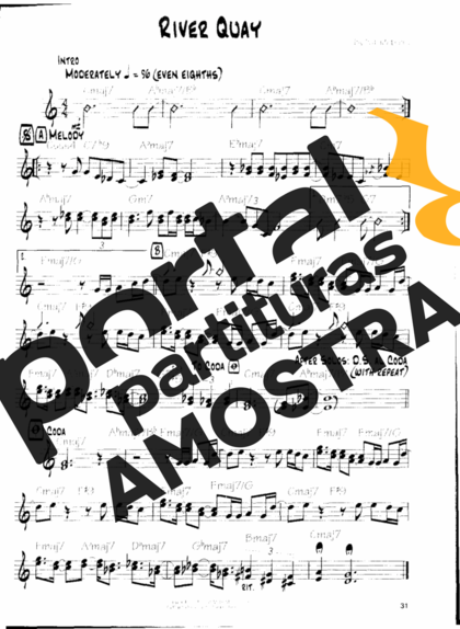 Pat Metheny River Quay partitura para Guitarra