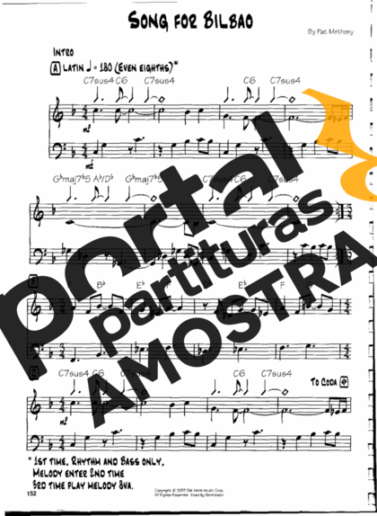 Pat Metheny Song For Bilbao partitura para Guitarra