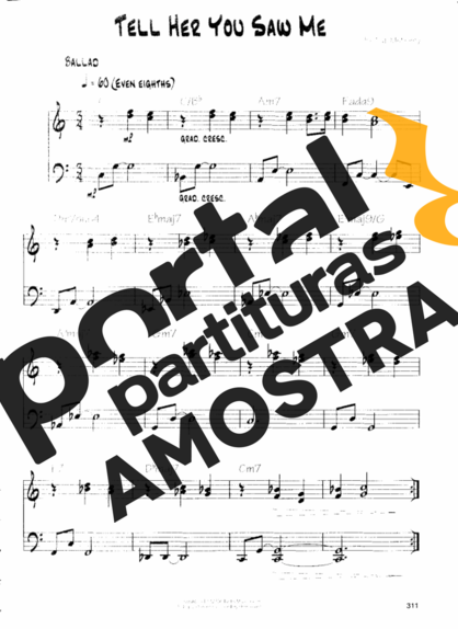 Pat Metheny Tell Her You Saw Me partitura para Guitarra