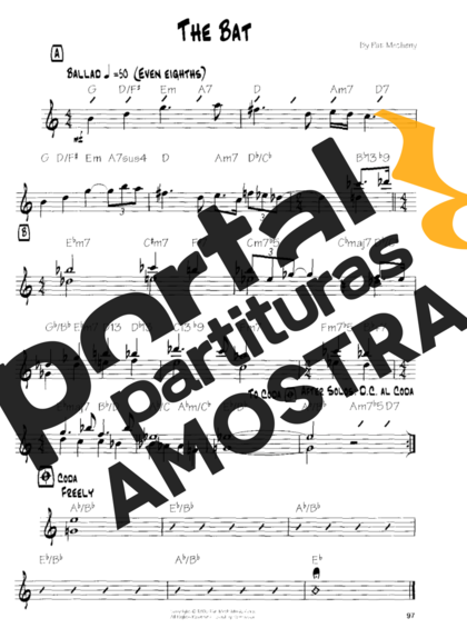 Pat Metheny  partitura para Guitarra