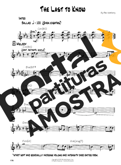 Pat Metheny  partitura para Guitarra