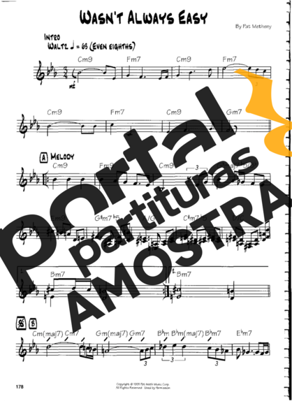 Pat Metheny  partitura para Guitarra