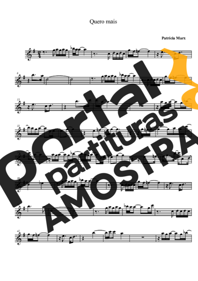 Patrícia Marx  partitura para Saxofone Tenor Soprano (Bb)