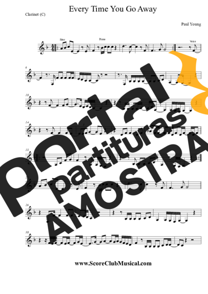 Paul Anka  partitura para Clarinete (C)
