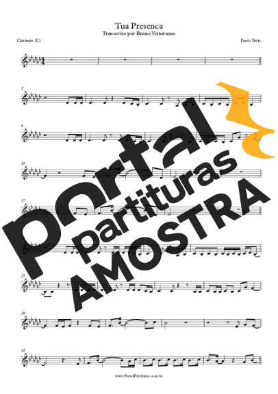 Paulo Neto  partitura para Clarinete (C)