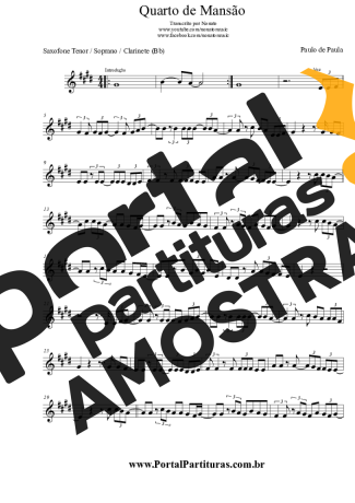 Paulo de Paula  partitura para Clarinete (Bb)