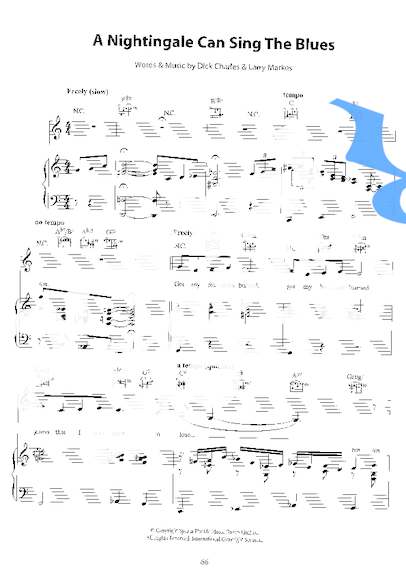 Peggy Lee A Nightingale Can Sing The Blues  partitura para Piano