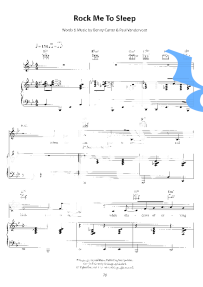 Peggy Lee Rock Me To Sleep partitura para Piano