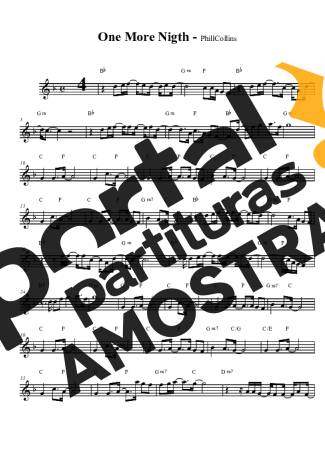 Phil Collins  partitura para Clarinete (Bb)