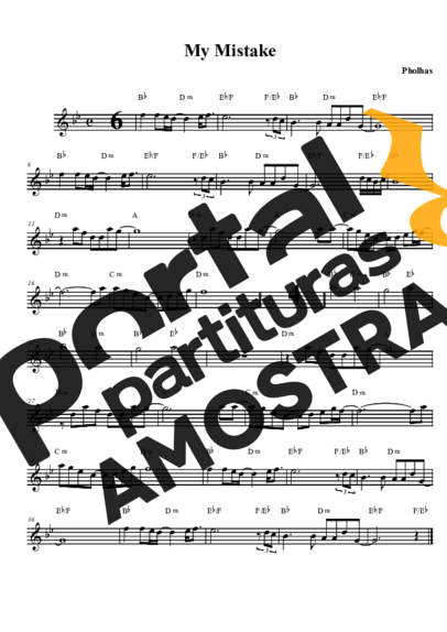 Pholhas  partitura para Saxofone Tenor Soprano (Bb)