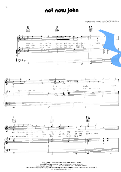 Pink Floyd  partitura para Piano