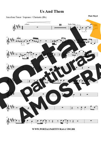 Pink Floyd  partitura para Clarinete (Bb)