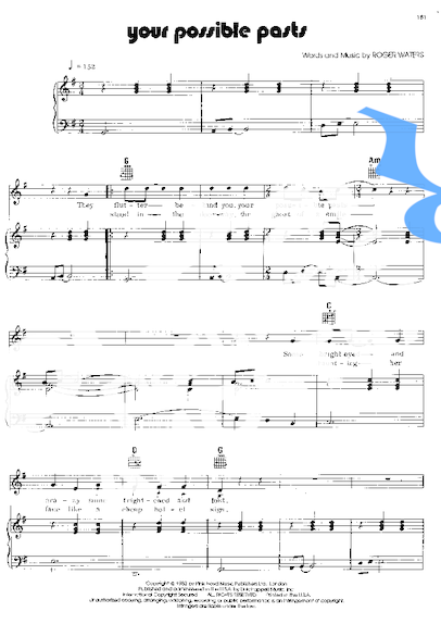 Pink Floyd  partitura para Piano