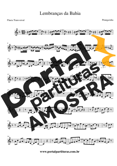 Pitanguinha Lembranças da Bahia partitura para Flauta Transversal