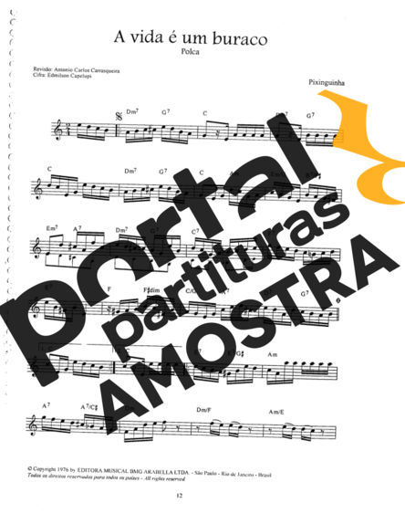 Pixinguinha A Vida É Um Buraco partitura para Violino