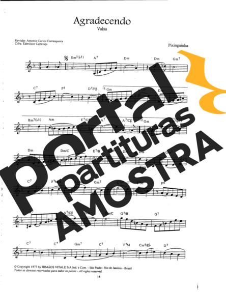 Pixinguinha Agradecendo partitura para Bandolim