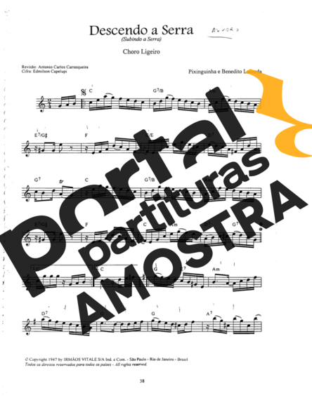 Pixinguinha  partitura para Cavaco