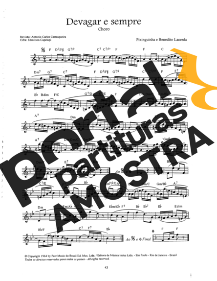 Pixinguinha  partitura para Cavaco