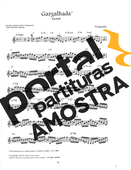 Pixinguinha  partitura para Flauta Transversal