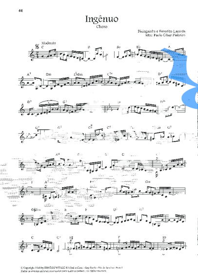 Pixinguinha  partitura para Flauta Transversal