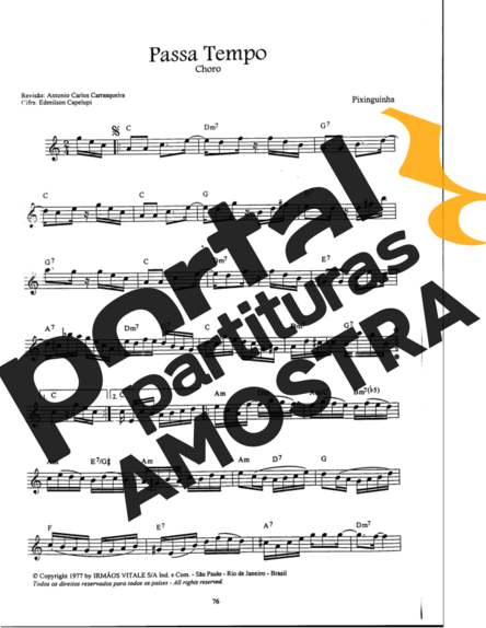 Pixinguinha  partitura para Bandolim