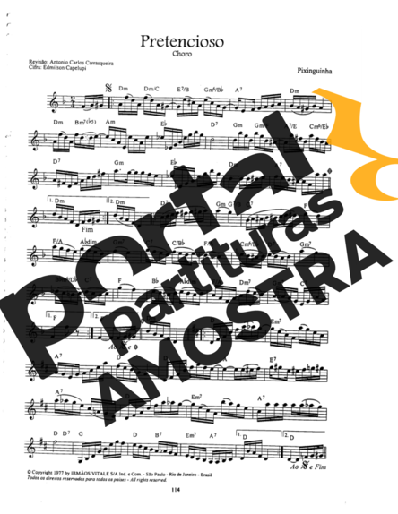 Pixinguinha Pretencioso partitura para Clarinete (C)