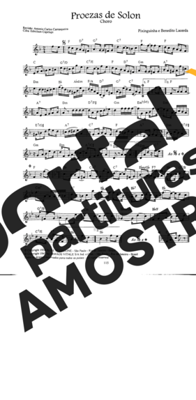 Pixinguinha  partitura para Clarinete (C)