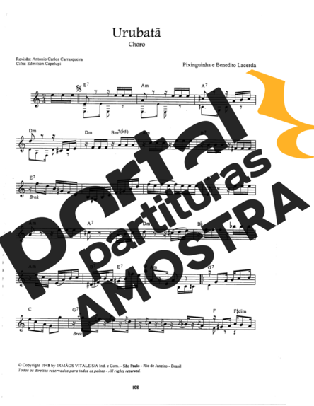 Pixinguinha  partitura para Flauta Transversal