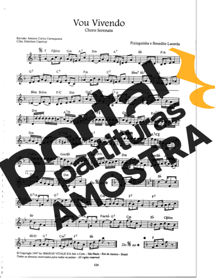 Pixinguinha  partitura para Clarinete (C)