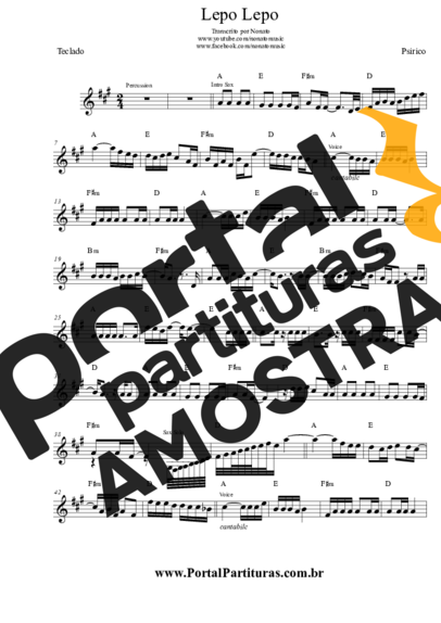 Psirico  partitura para Teclado