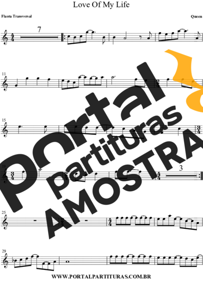 Queen  partitura para Flauta Transversal