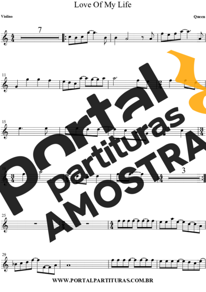 Queen  partitura para Violino