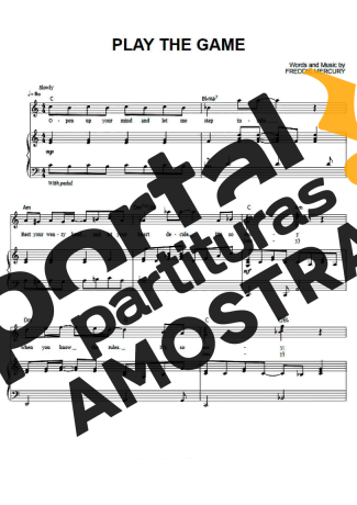 Queen Play The Game partitura para Piano