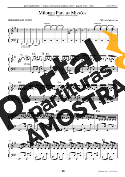 Renato Borghetti Milonga Para As Missões partitura para Acordeon
