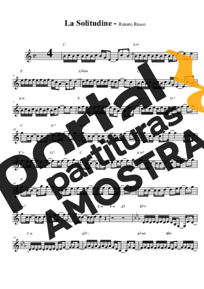 Renato Russo  partitura para Saxofone Tenor Soprano (Bb)