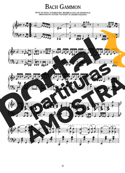 Richard Clayderman Bach Gammon partitura para Piano