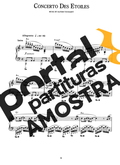 Richard Clayderman Concerto Des Etoiles partitura para Piano